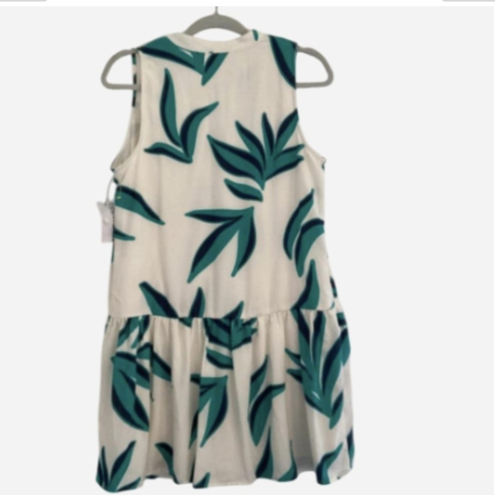 Nine West Green Leaf Print Casual Dress - Picture 2 of 5